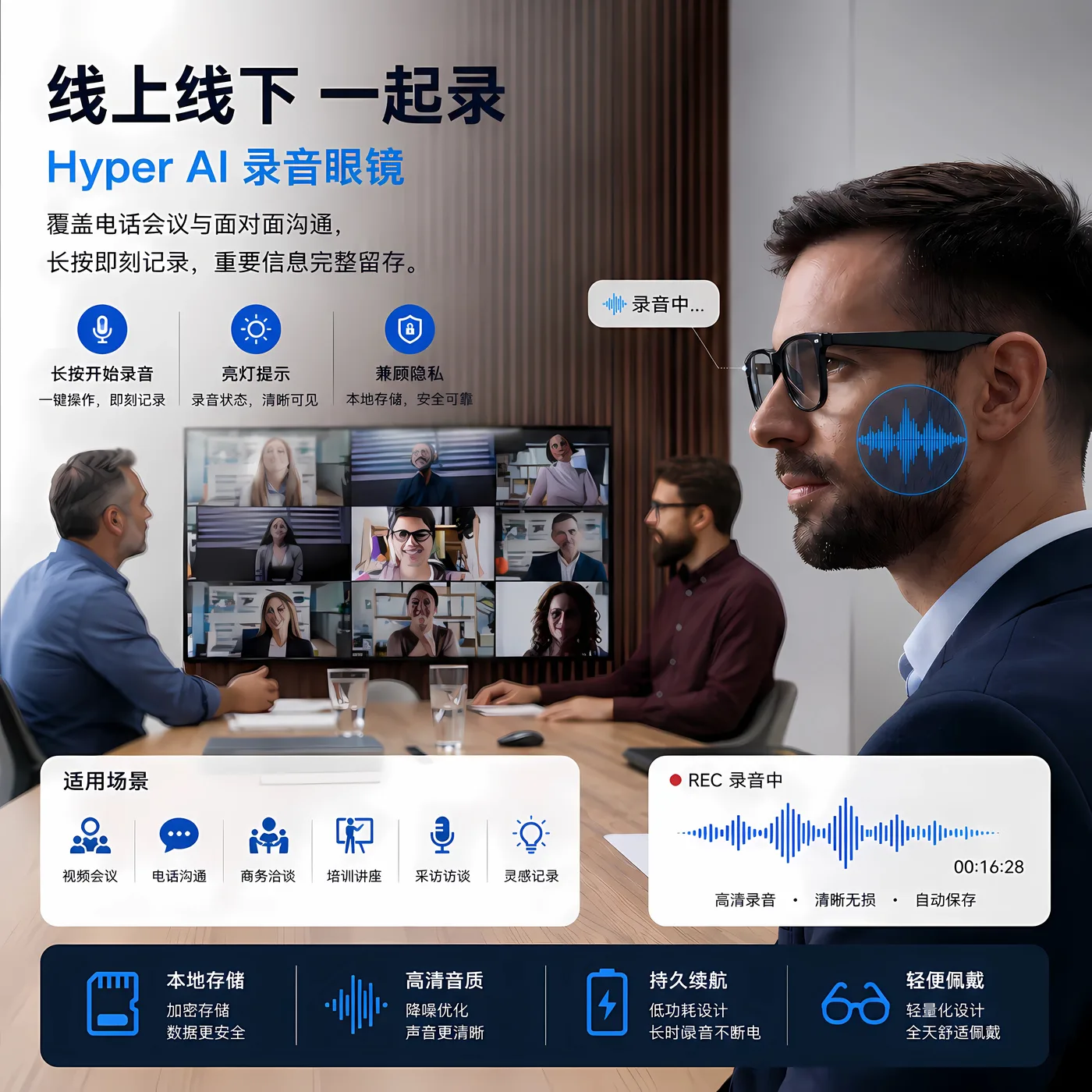 线上线下一起录音