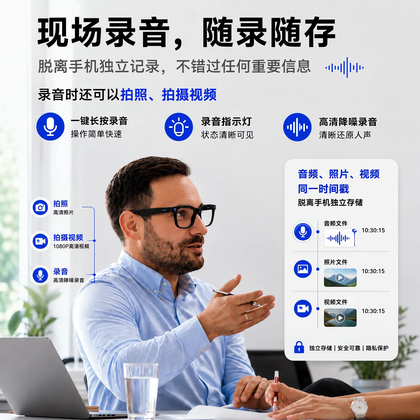 独立现场录音拍照录像