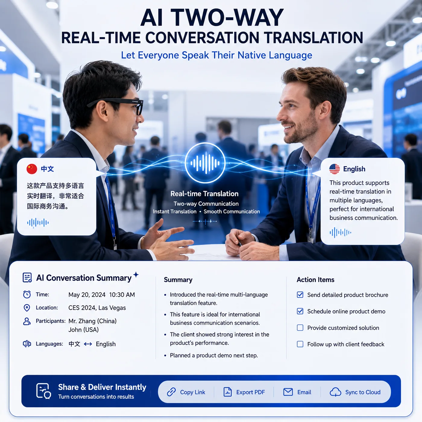Bidirectional Real-time Conversation Translation